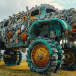 Environmental sculptures made from recycled materials